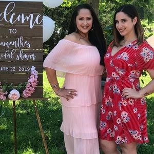 Red floral Madewell dress